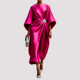 Kay - Elegantes Wickel-Midikleid in Rosa