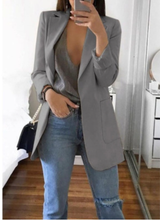 Trendy Damen Blazermantel - Elise in Grau