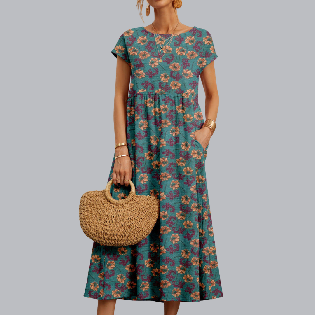 Brunhild™ | Schickes Floral Kleid