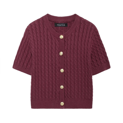 Lucinda - Strickjacke mit modernem Rundhals