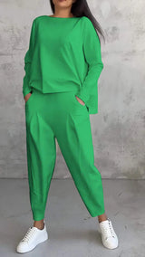 Trendy Casual Damen Kleidung Set - Brooklyn in Grün