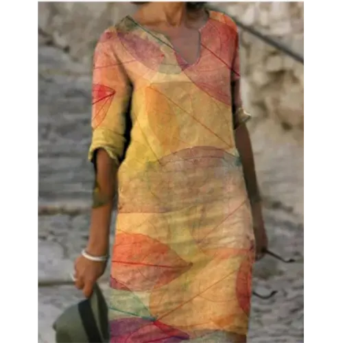 Pepijn | Mini Kleid mit Blumendesign und V-Ausschnitt für Damen