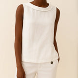 Maria - Stilvolles Damen Tanktop in Weiß