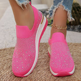 Genovefa | Glitzernde Damen-Sneaker zum Hineinschlüpfen in Rosa