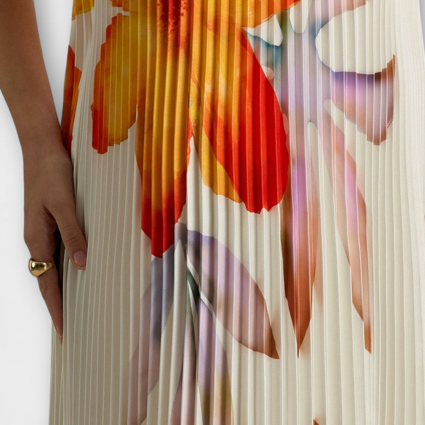 Michelle - Sweetheart Maxikleid mit Orangenblüten