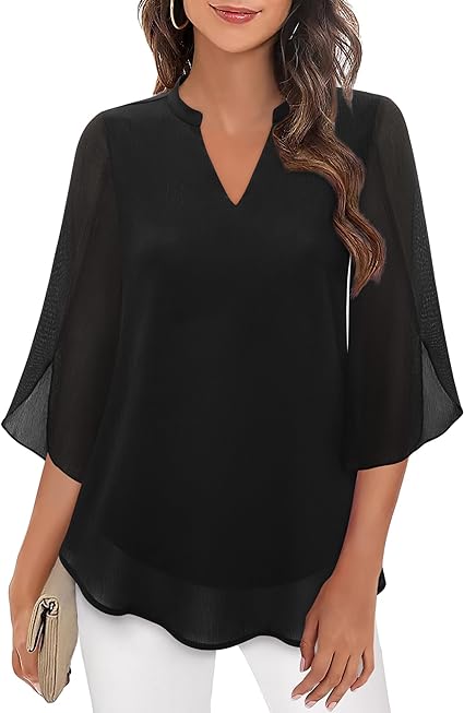 Rebecca | Elegance Bluse Damen Puffärmel Top für Sommer