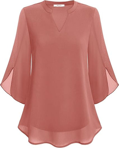 Rebecca | Elegance Bluse Damen Puffärmel Top für Sommer