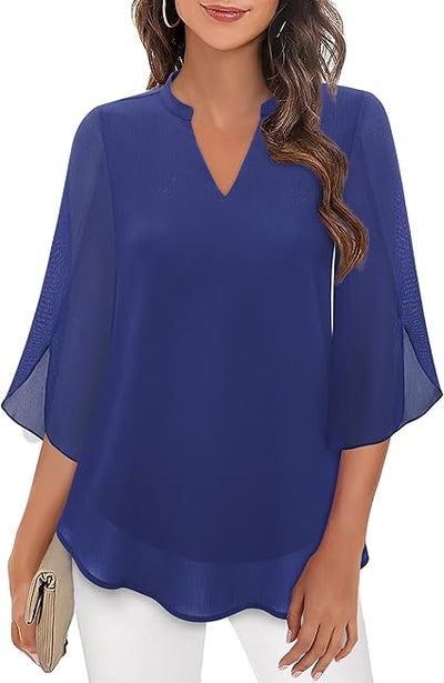 Rebecca | Elegance Bluse Damen Puffärmel Top für Sommer