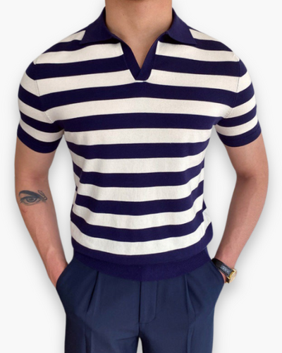 Herren Klassisches Polo Shirt | V-Kragen Poloshirt