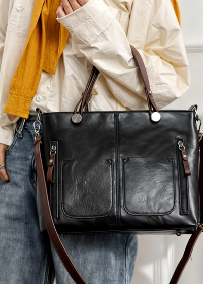 Vegane Handtasche Damen – Mittelgroße Schultertasche mit Henkeln