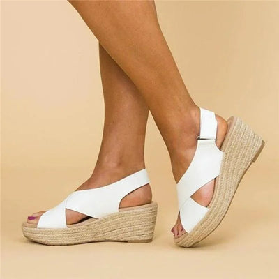 Isadora | Sandalen Orthopädische Sommerschuhe mit Weichem Fußbett und Eleganten Keilabsatz