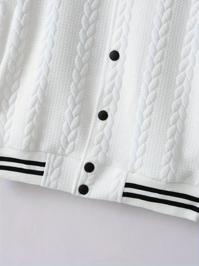 Felips – Jacquard Baseball Jacke Mit Streifenmuster