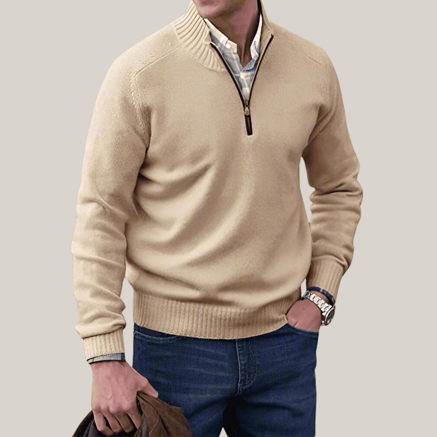 Leander™ | Pullover mit Reißverschluss