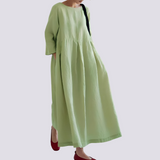 Veronica - Lockeres Kleid mit Taschen für Damen in Grün