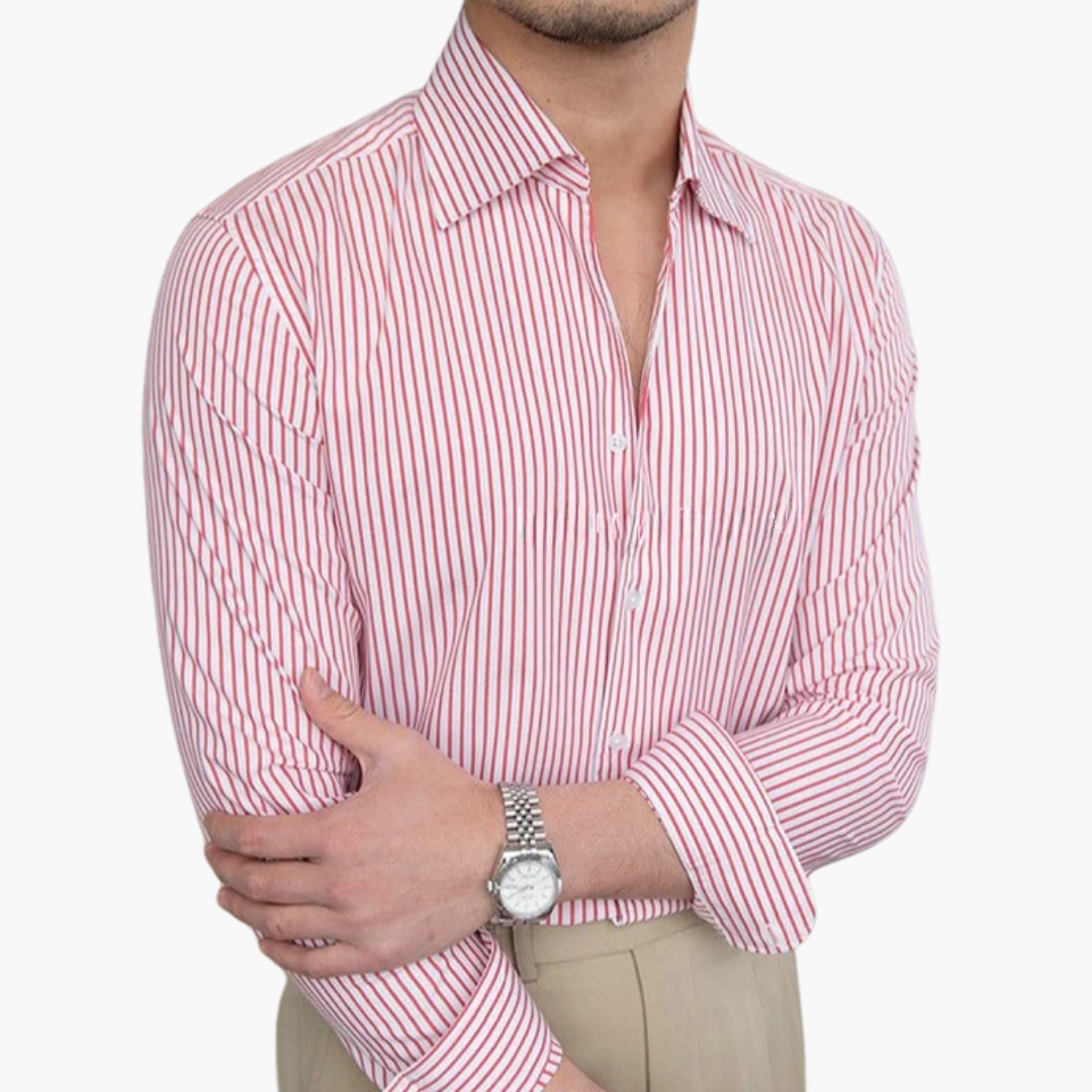 Old Money Herren - Hemd mit klassischem Streifenmuster