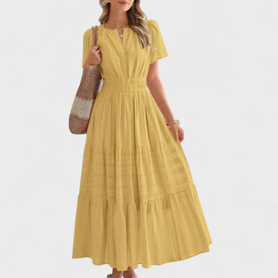 Maura - Sommerliches Maxikleid Mit kurzen Ärmeln