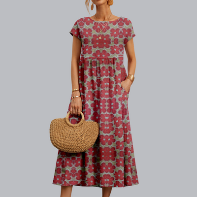 Brunhild™ | Schickes Floral Kleid