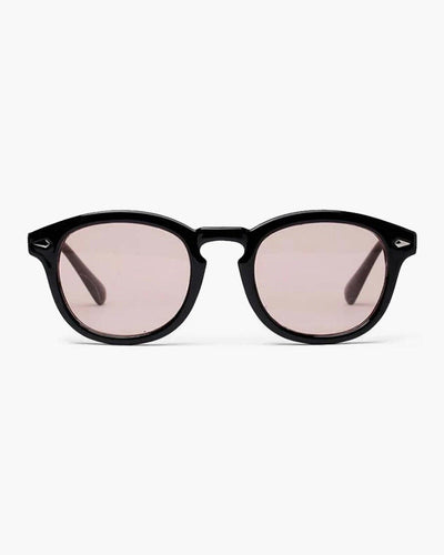 Jayden | Schwarzer Rahmen Runde Sonnenbrille für Männer