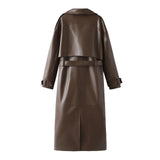 Stilvolle Vegane Leder Damenjacke - Viviette in Braun