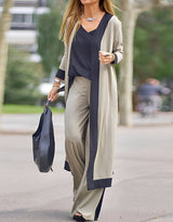 Evie - Stilvolles, locker sitzendes dreiteiliges Set für Damen in Khaki 2