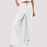 Helen - Lässige Hose mit weitem Bein für Damen in Weiß