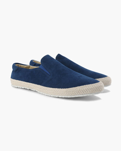 Jacob | Stylischer Espadrille Herren-Slip-On aus Wildleder mit Bastsohle