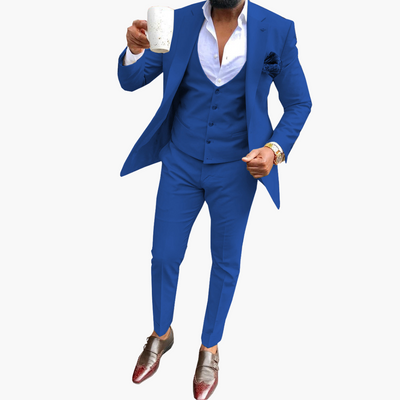 Herren Anzugset mit Weste und atmungsaktivem Blazer