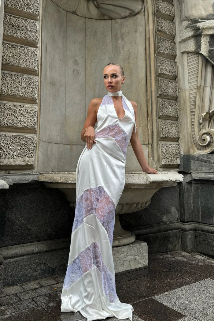 Lara | Maxikleid Sommer mit Zarten Spitzen für Damen