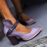 Irene - Stilvolle Sandalen mit klobigem Absatz für Damen in Lila