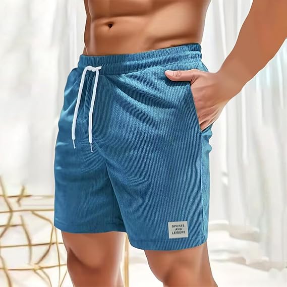Lonie - Elastische Cord-Shorts mit Kordelzug für Herren