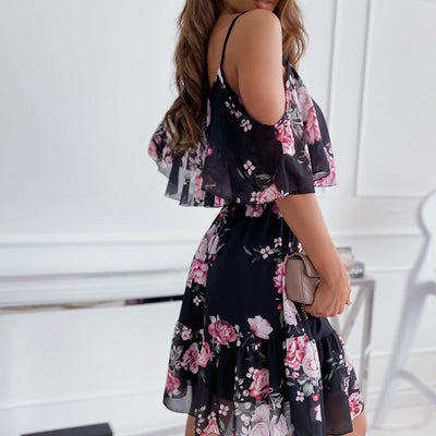 Avelena | Florales Off-Shoulder Rüschendress