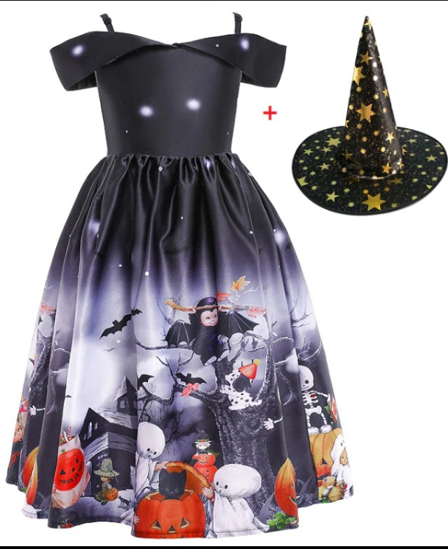 Avelena | Halloween Netz Prinzessinnenkleid