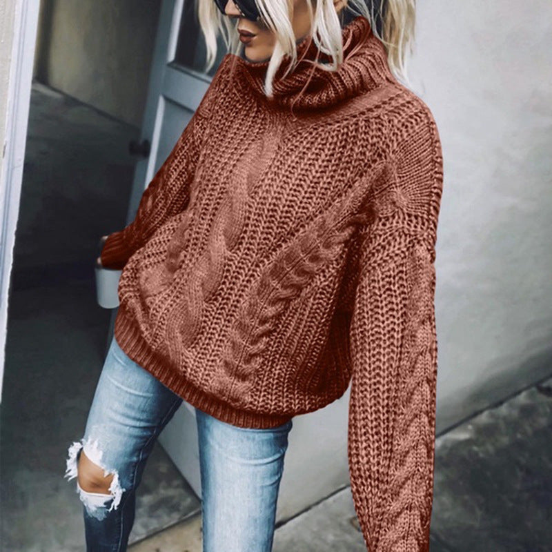 Kabelstrick-Pullover mit Rollkragen | Übergroße Passform | Gemütlicher Winterstil