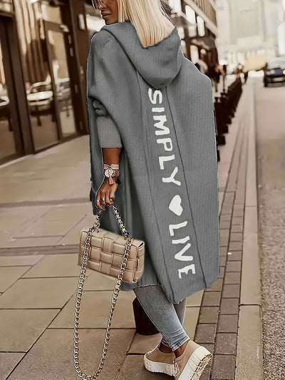 Langer Cardigan | Lässiger Schnitt | Statement-Print