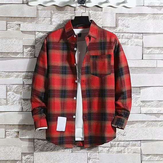 Harold - Langärmlige Button-Down-Hemden mit Karomuster