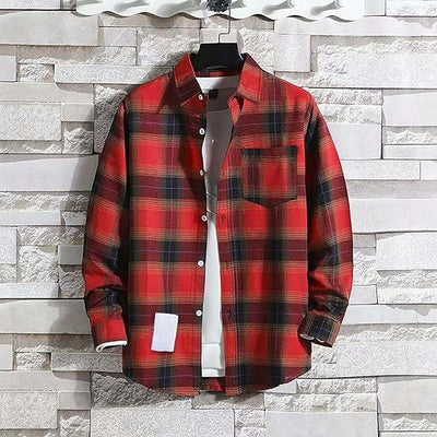 Harold - Langärmlige Button-Down-Hemden mit Karomuster