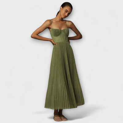 Marilyn - Faltenrock Midi Kleid aus Tüll mit Bustier-Design