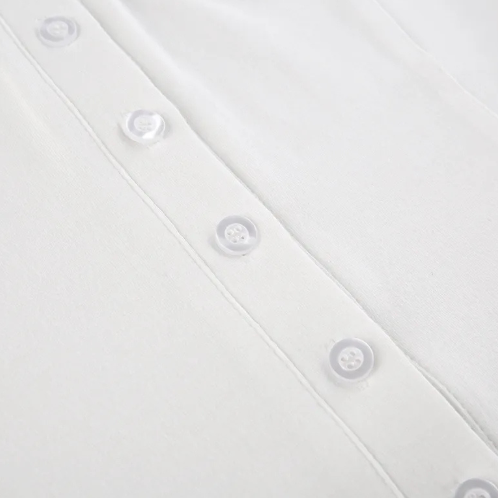 Annika - Einfache Weiße Bluse Damen Basis Kleiderschrank