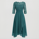 Anitta - Elegantes, bequemes und lockeres Damenkleid in Blaugrün