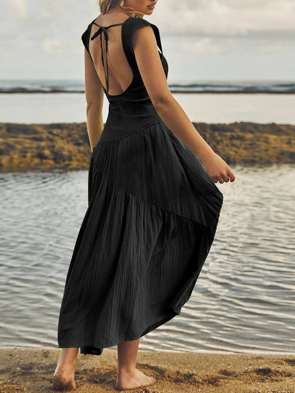 Niomi | Boho-Maxikleid mit quadratischem Ausschnitt