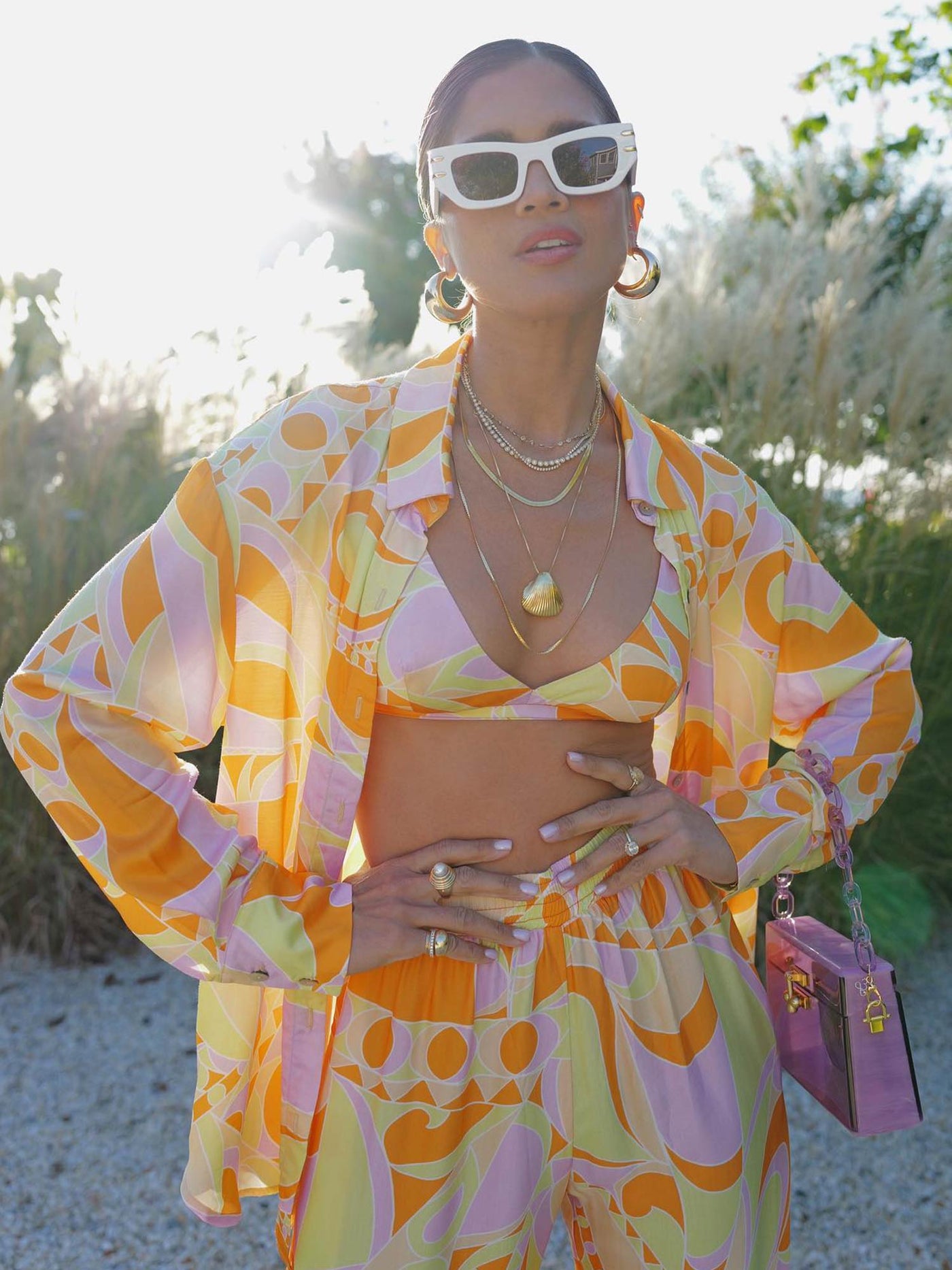 Vollständiges Mare-Stampa-Tropica Set – Hemd und koordinierte Hosen