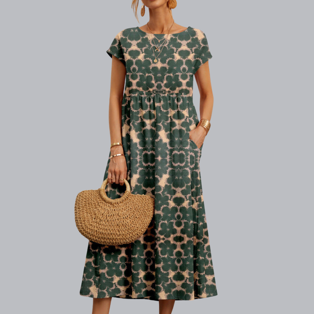 Brunhild™ | Schickes Floral Kleid