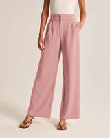 Ruth - Elegante Hose mit weitem Bein für Damen in Rosa