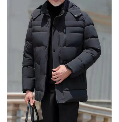 Frostel™ | Herren Winterjacke mit Kapuze, gepolstert und fleecegefüttert – Perfekt für kalte Tage