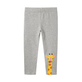 Mädchen Leggings mit niedlicher Giraffenapplikation Drune in Gelb