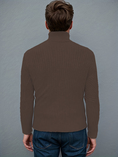 Herren-Rollkragenpullover | Zopfmuster & Winterwärme | Klassische Eleganz