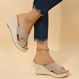 Julie - Stilvolle, bequeme Keilsandalen für Damen in Beige