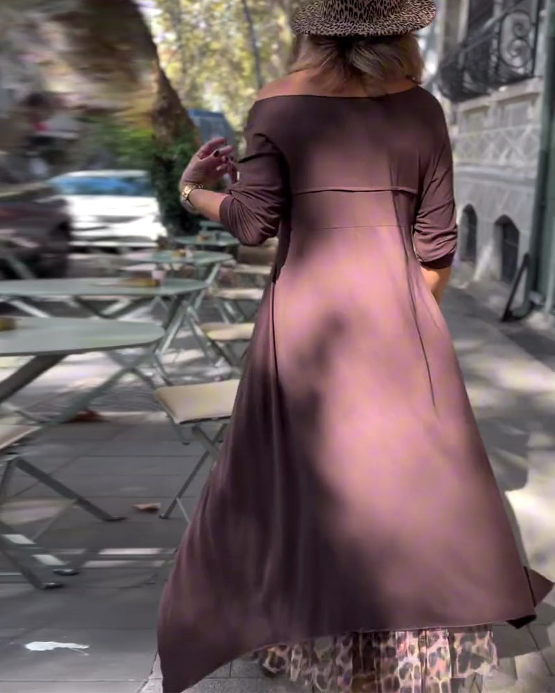 RAFFAELLA | Asymmetrisches Kleid mit langen Ärmeln und Tüll-Effekt-Rock für einen schicken und einzigartigen Look