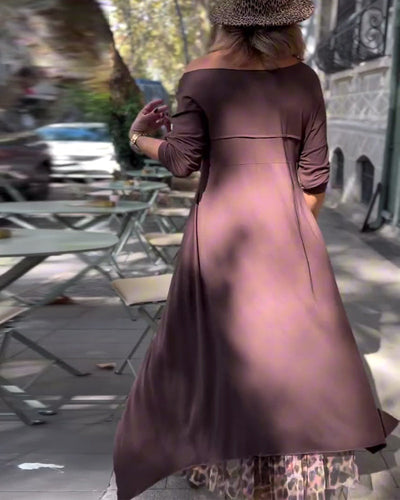 RAFFAELLA | Asymmetrisches Kleid mit langen Ärmeln und Tüll-Effekt-Rock für einen schicken und einzigartigen Look