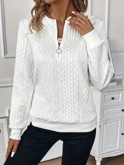 Elysha™ - Texturiertes Quarter-Zip Pullover